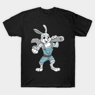 Rabbit as mechanic with wrench T-Shirt